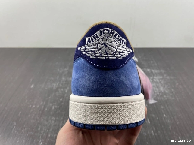 MaikeSneakers CUSTOM JORDAN AIR 1 X TRAVIS SCOTT DM7866-808 0810